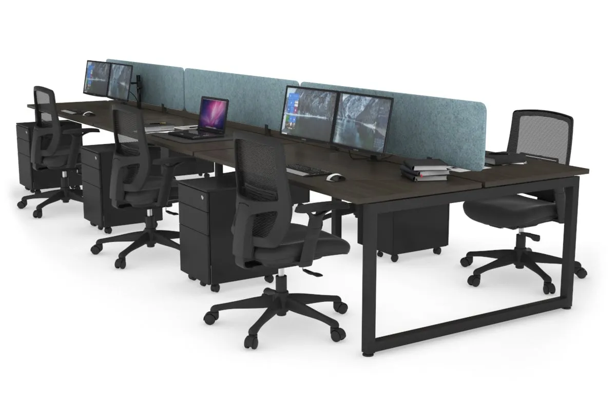 Quadro Loop Legs 6 Person Office Workstation [1600L x 700W]