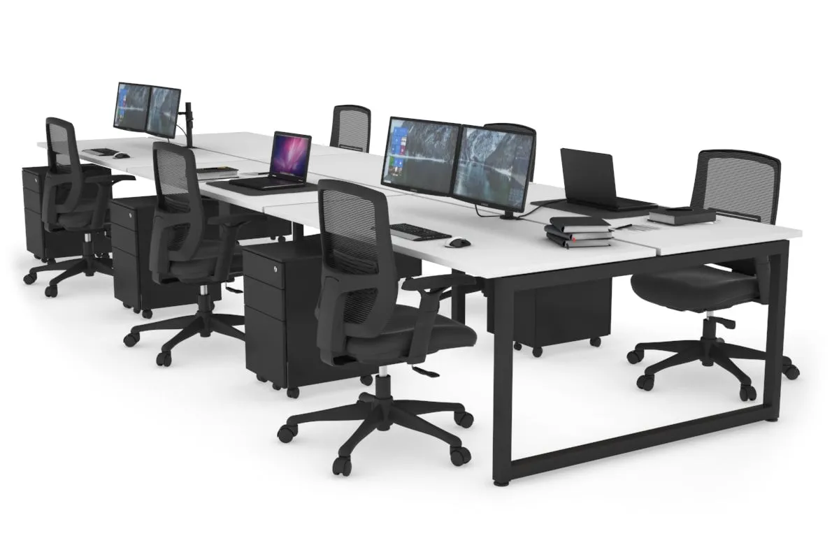 Quadro Loop Legs 6 Person Office Workstation [1600L x 700W]