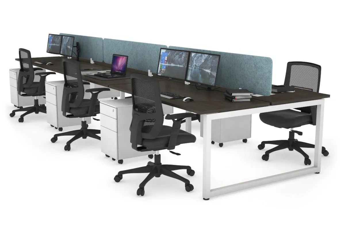 Quadro Loop Legs 6 Person Office Workstation [1600L x 700W]