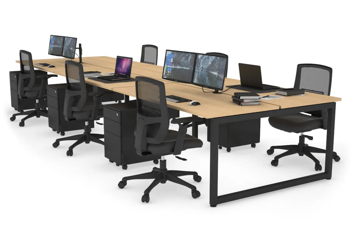 Quadro Loop Legs 6 Person Office Workstation [1600L x 700W]