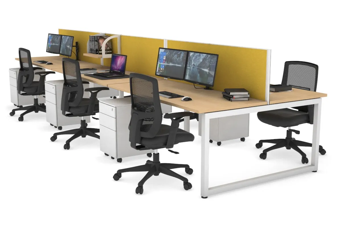 Quadro Loop Legs 6 Person Office Workstation [1600L x 700W]