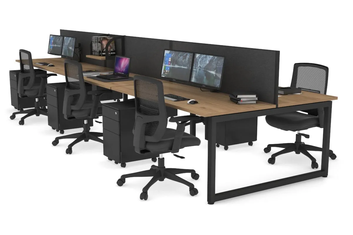 Quadro Loop Legs 6 Person Office Workstation [1600L x 700W]