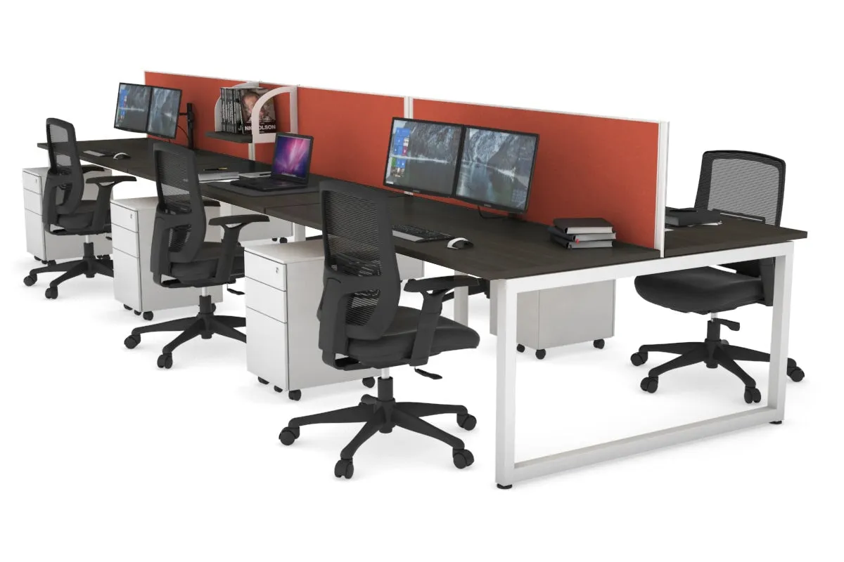 Quadro Loop Legs 6 Person Office Workstation [1600L x 700W]