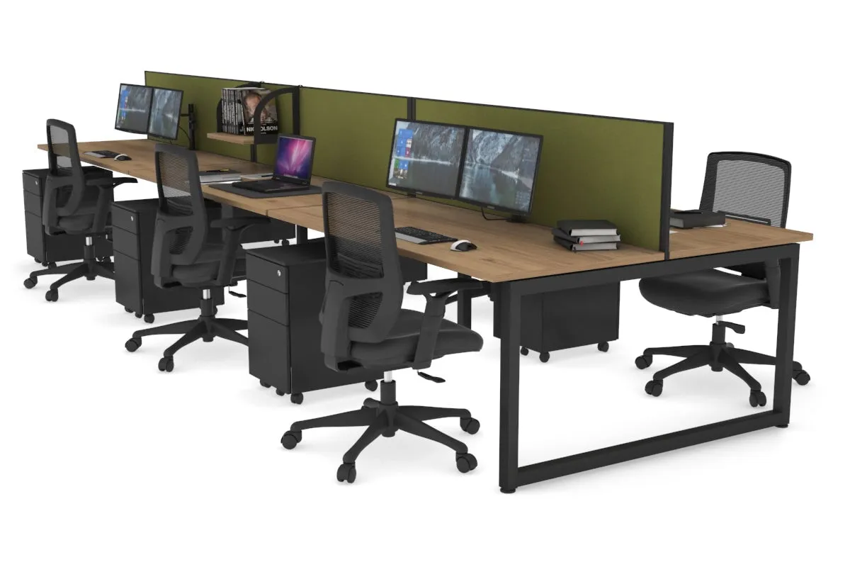 Quadro Loop Legs 6 Person Office Workstation [1600L x 700W]