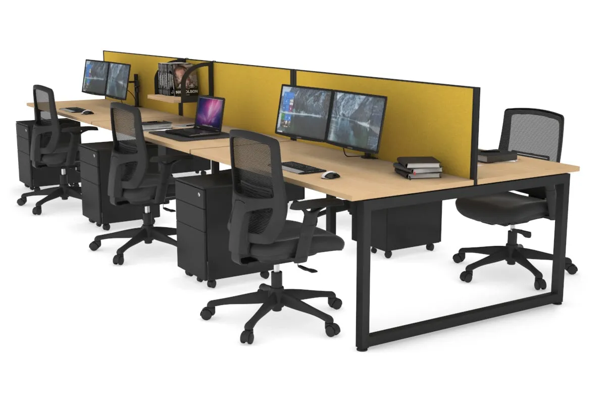 Quadro Loop Legs 6 Person Office Workstation [1600L x 700W]