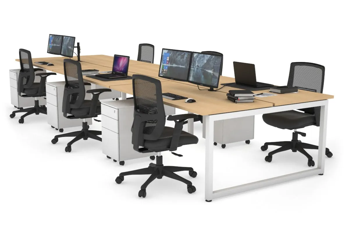 Quadro Loop Legs 6 Person Office Workstation [1600L x 700W]