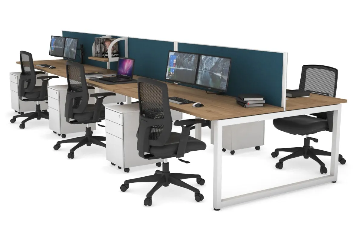 Quadro Loop Legs 6 Person Office Workstation [1600L x 700W]