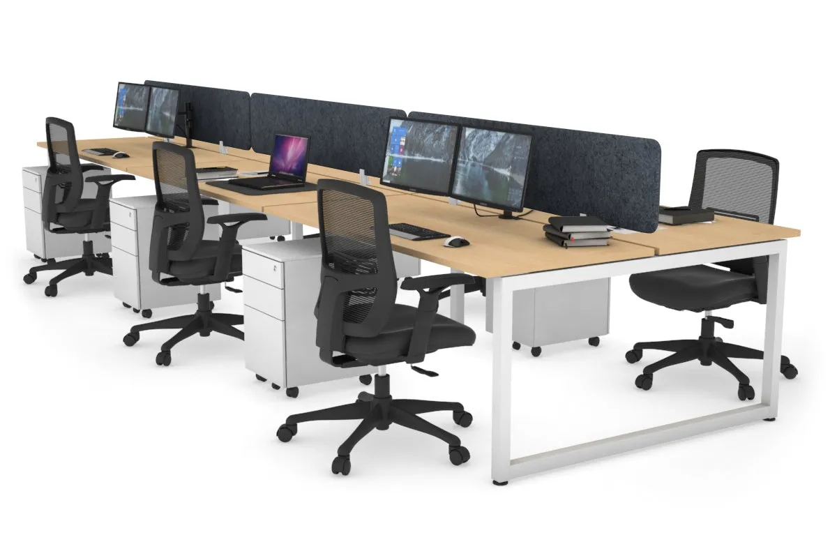 Quadro Loop Legs 6 Person Office Workstation [1600L x 700W]