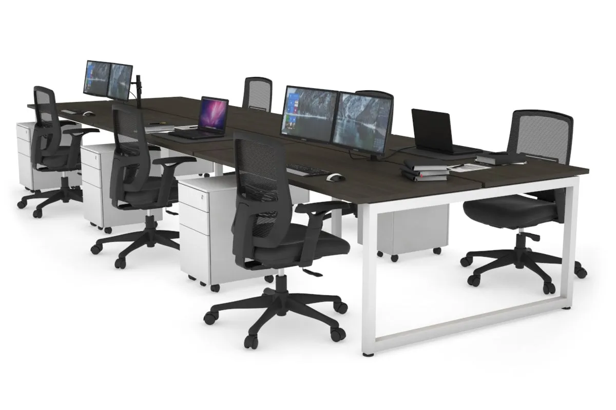 Quadro Loop Legs 6 Person Office Workstation [1600L x 700W]