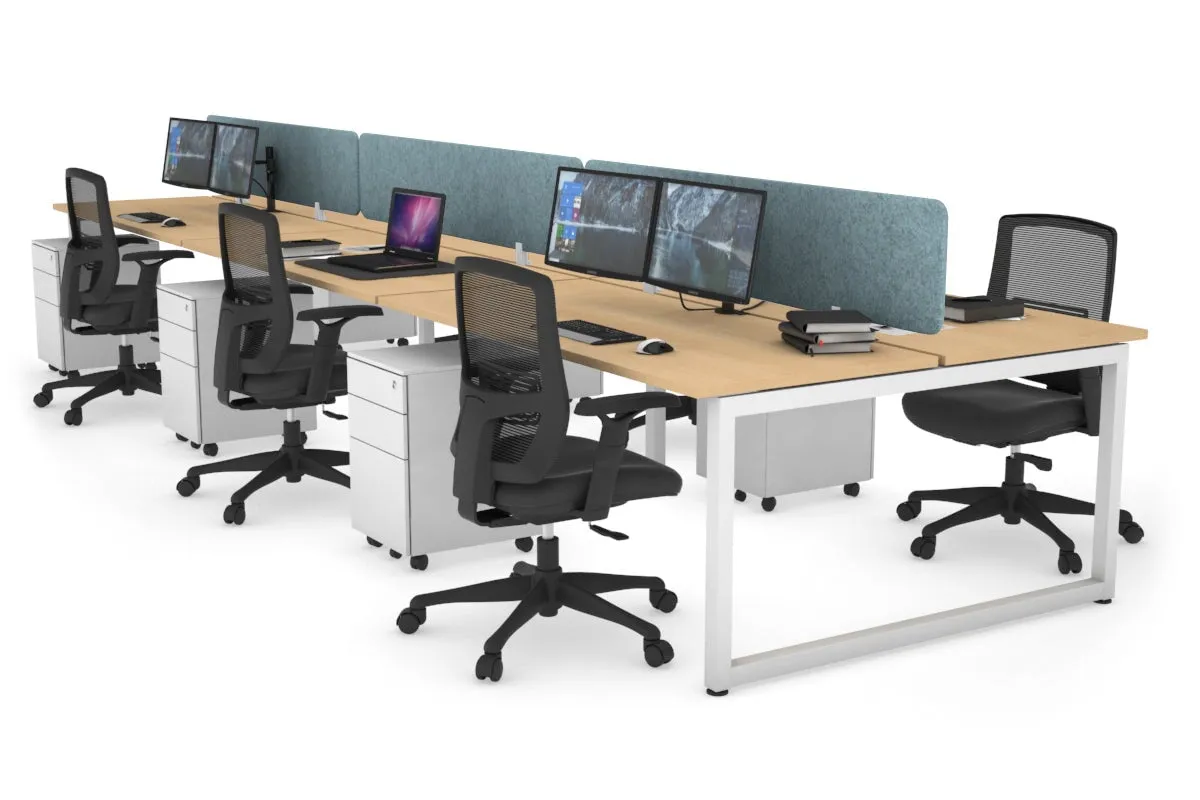 Quadro Loop Legs 6 Person Office Workstation [1600L x 700W]