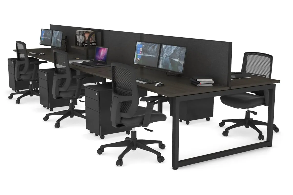 Quadro Loop Legs 6 Person Office Workstation [1600L x 700W]