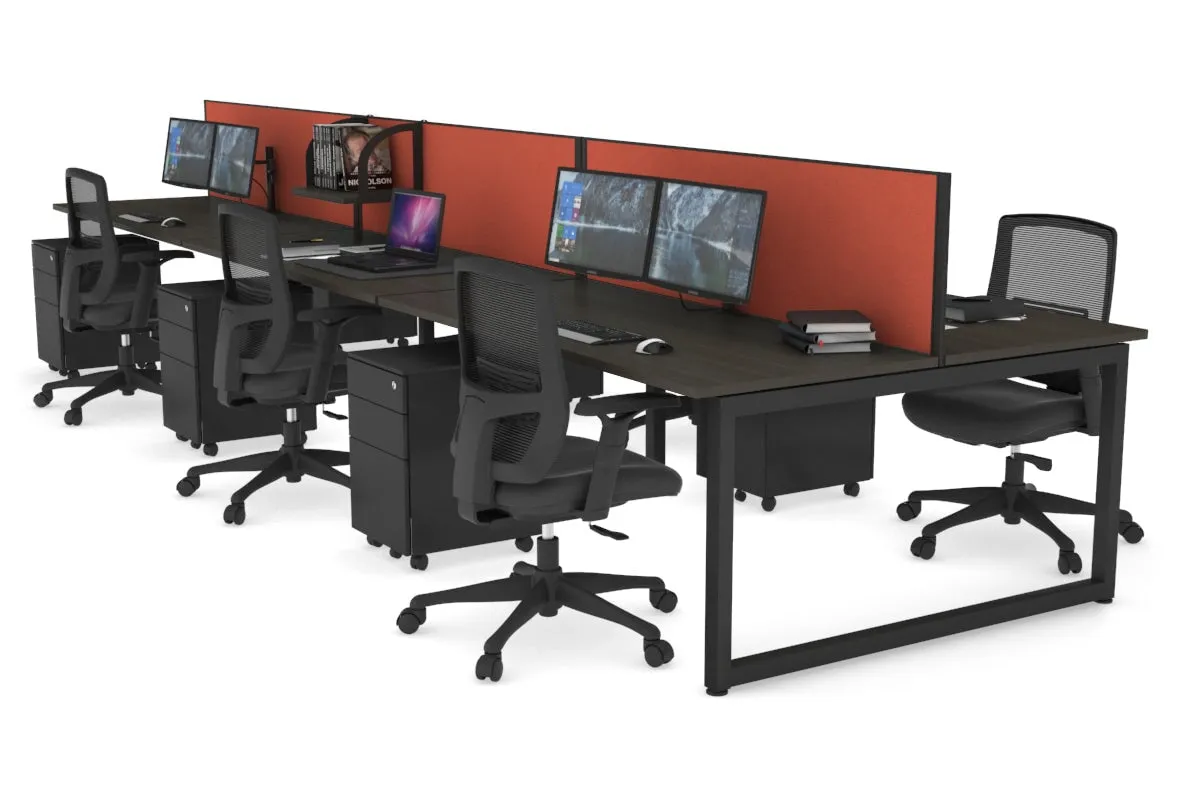 Quadro Loop Legs 6 Person Office Workstation [1600L x 700W]