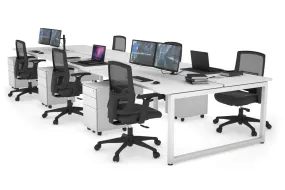 Quadro Loop Legs 6 Person Office Workstation [1600L x 700W]