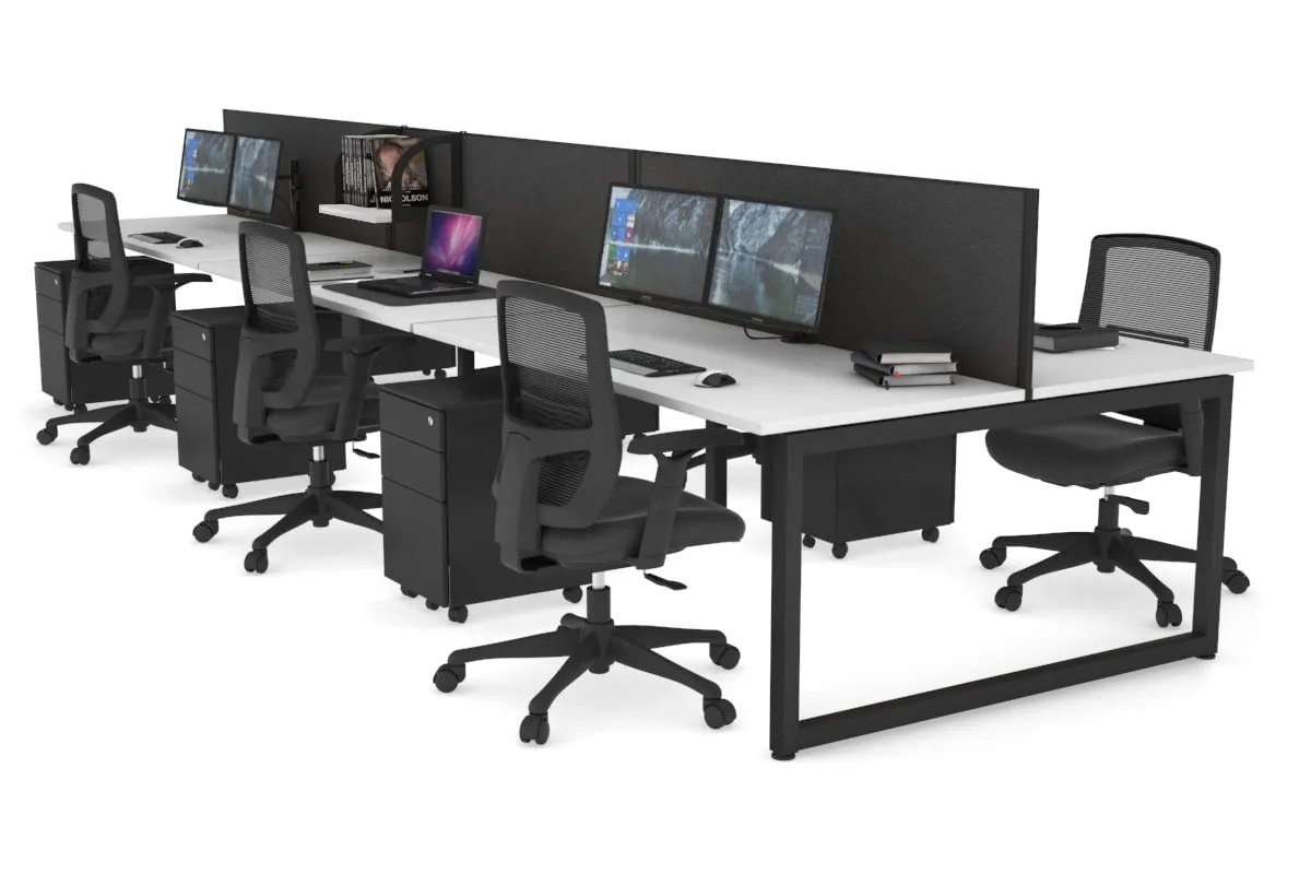 Quadro Loop Legs 6 Person Office Workstation [1600L x 700W]