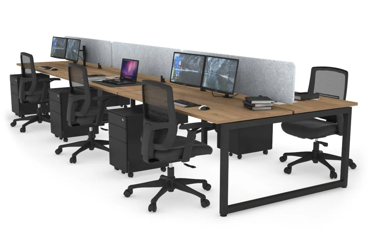 Quadro Loop Legs 6 Person Office Workstation [1600L x 700W]