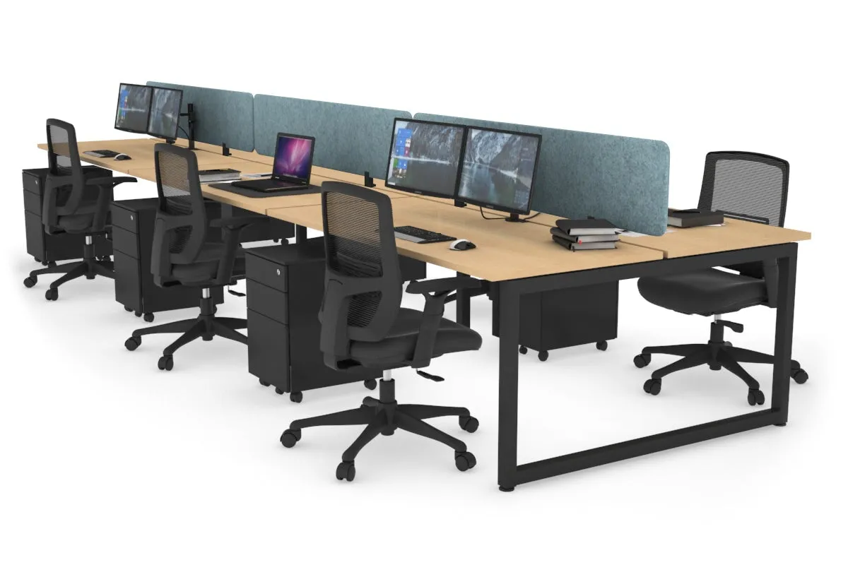 Quadro Loop Legs 6 Person Office Workstation [1600L x 700W]