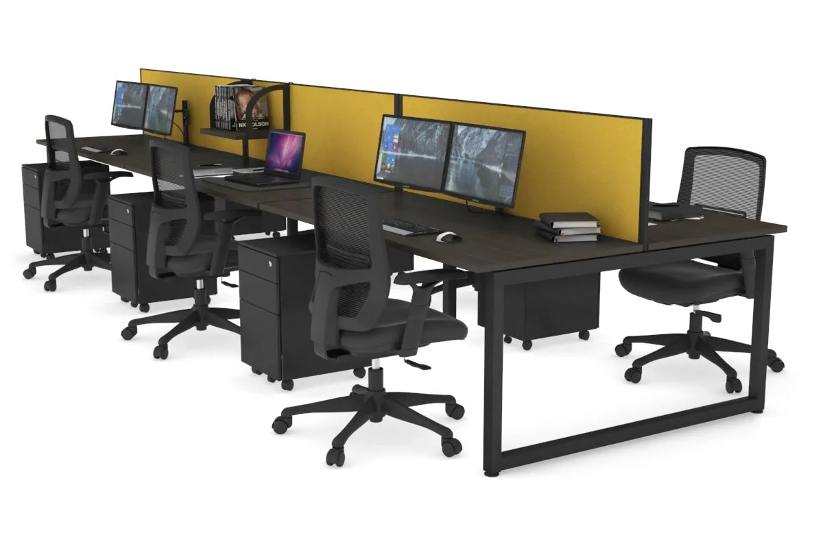 Quadro Loop Legs 6 Person Office Workstation [1800L x 700W]