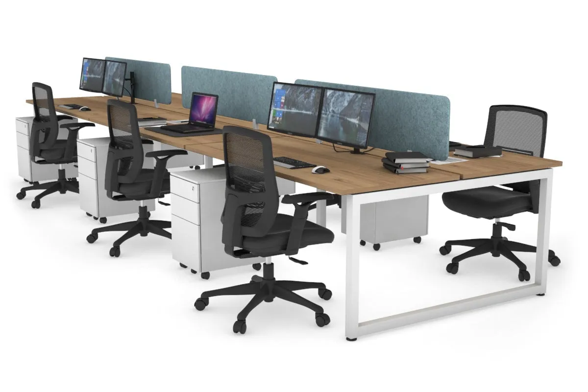 Quadro Loop Legs 6 Person Office Workstation [1800L x 700W]