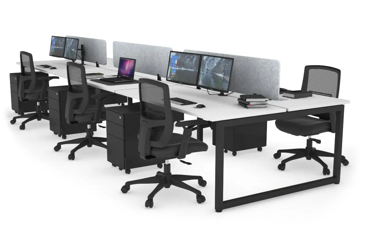 Quadro Loop Legs 6 Person Office Workstation [1800L x 700W]