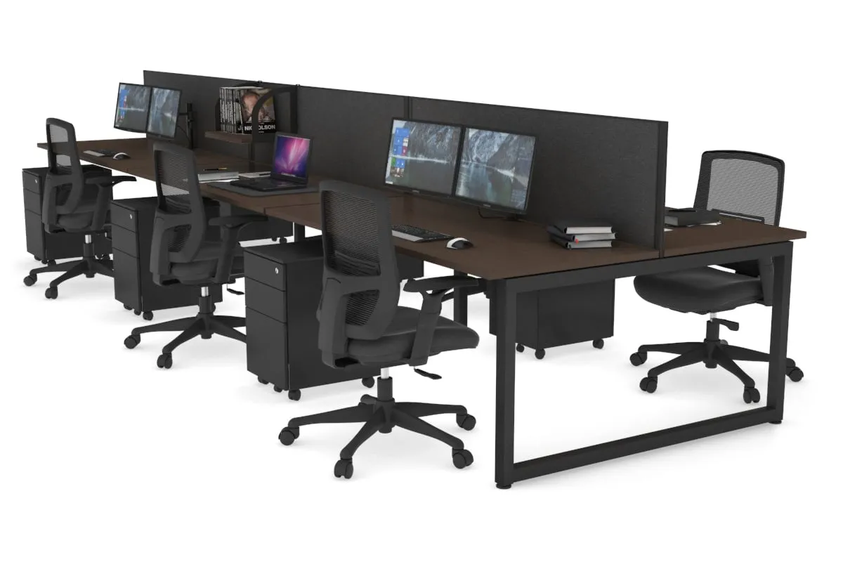 Quadro Loop Legs 6 Person Office Workstation [1800L x 700W]