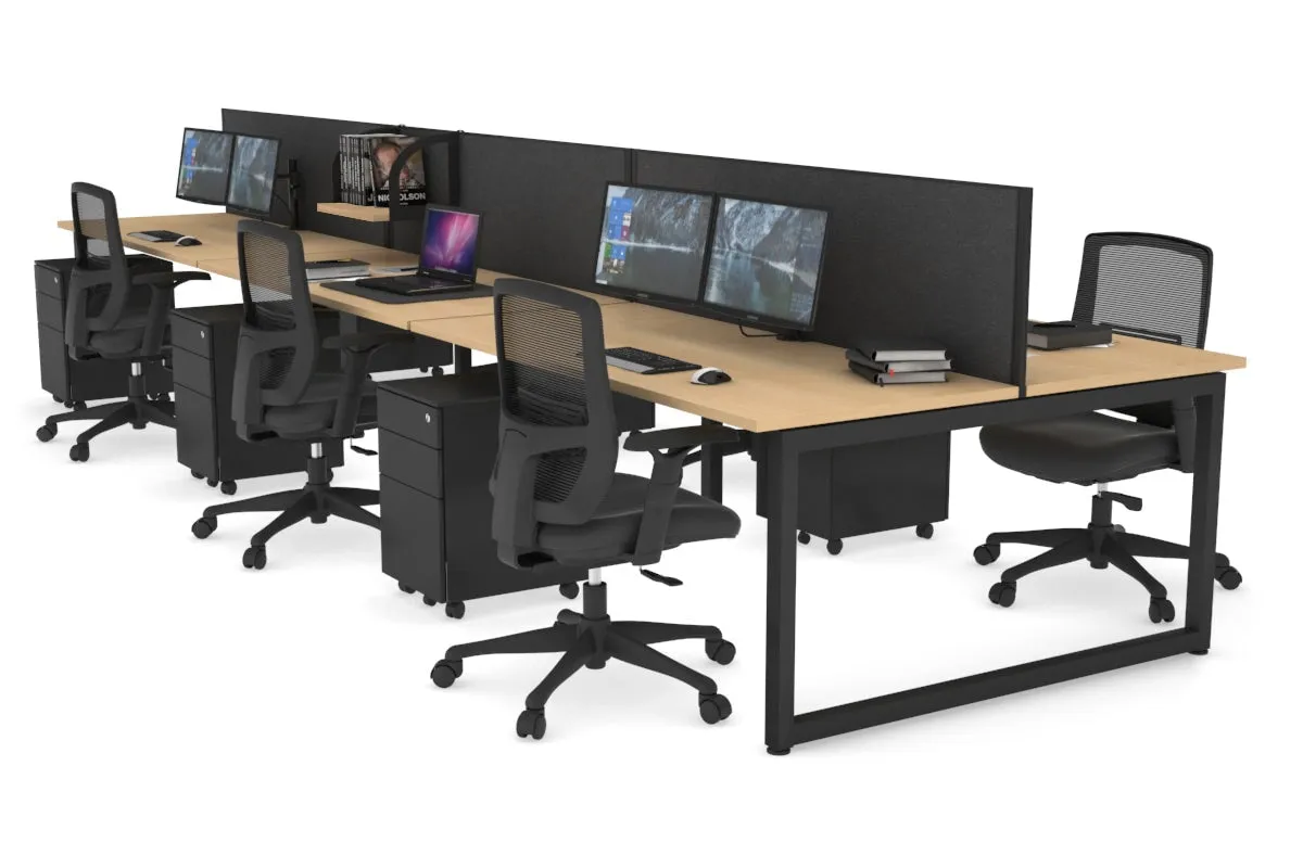 Quadro Loop Legs 6 Person Office Workstation [1800L x 700W]