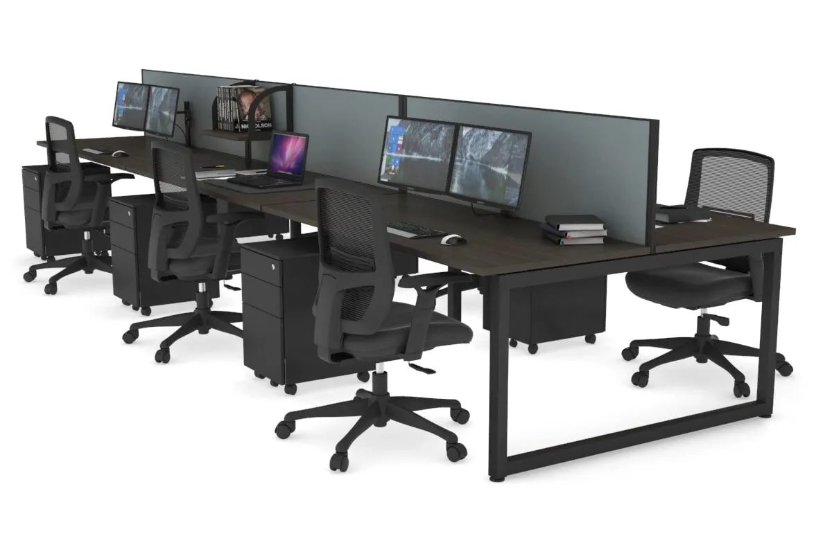 Quadro Loop Legs 6 Person Office Workstation [1800L x 700W]