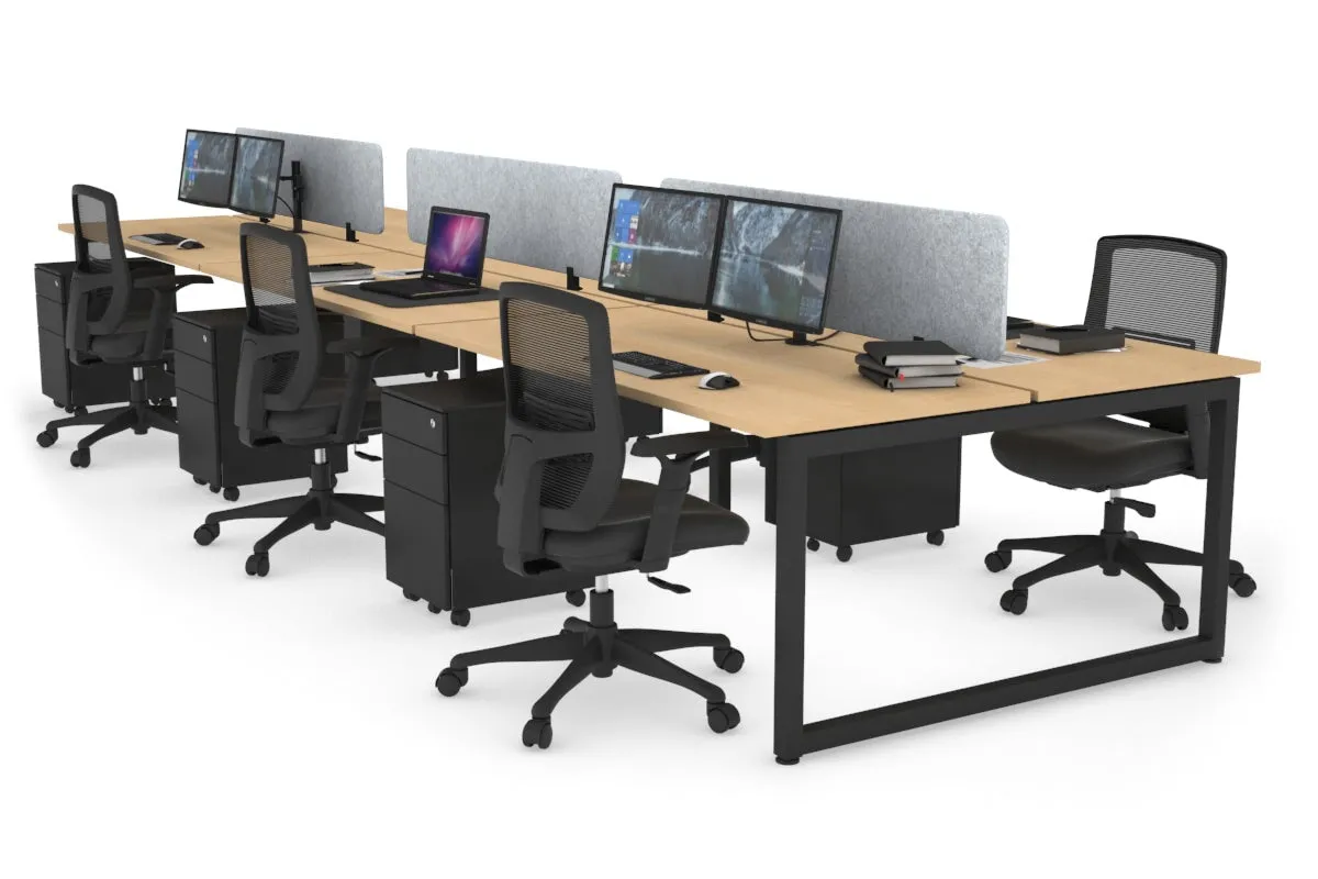 Quadro Loop Legs 6 Person Office Workstation [1800L x 700W]