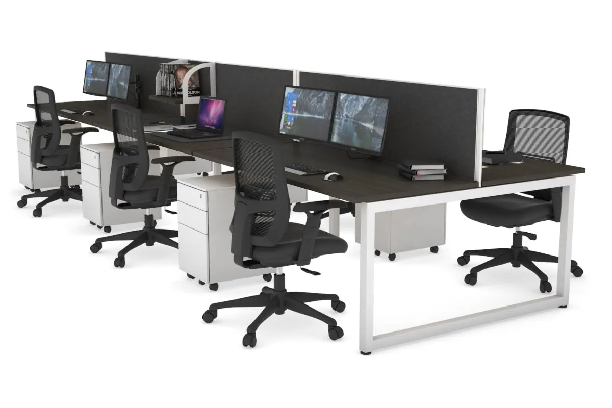 Quadro Loop Legs 6 Person Office Workstation [1800L x 700W]