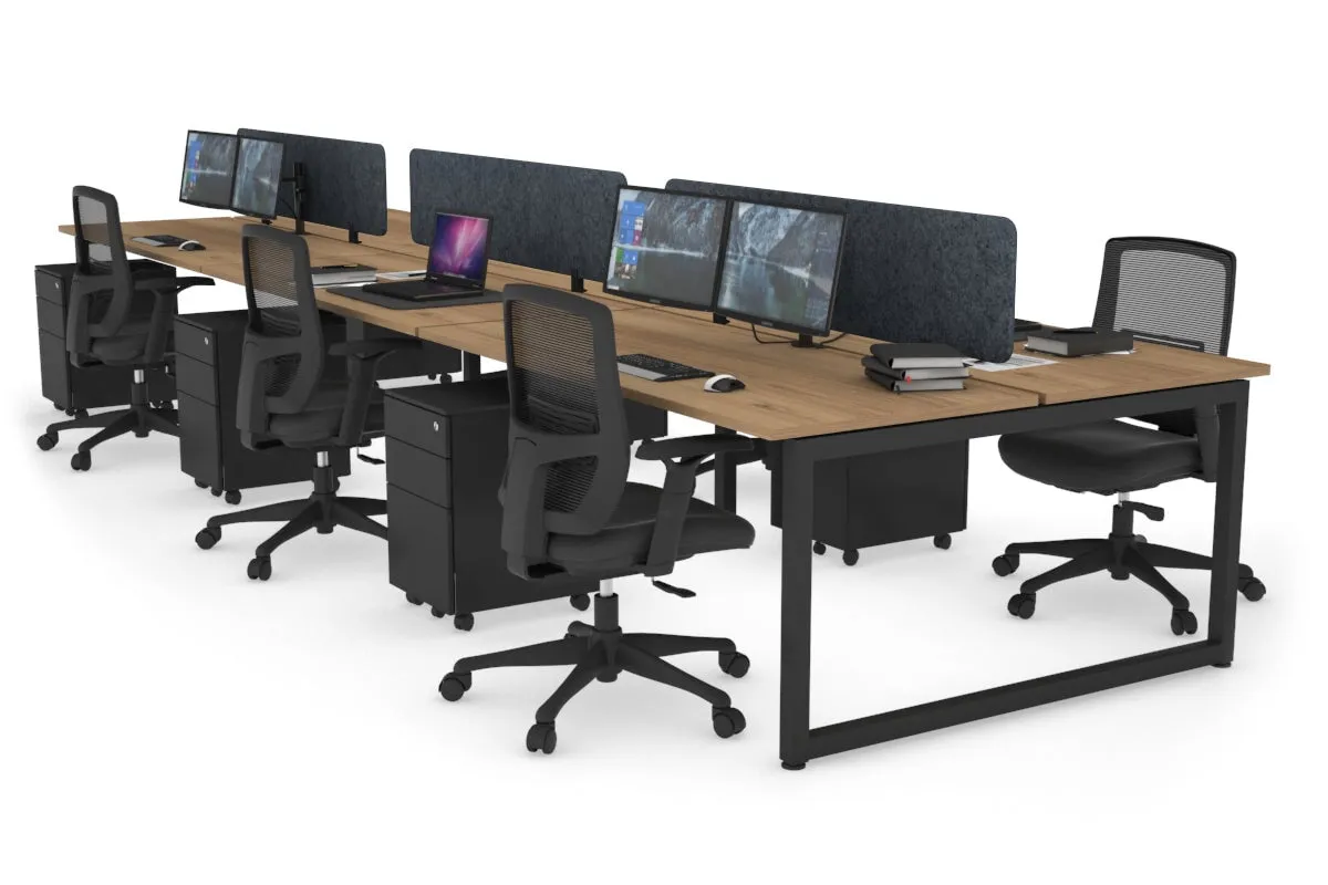 Quadro Loop Legs 6 Person Office Workstation [1800L x 700W]