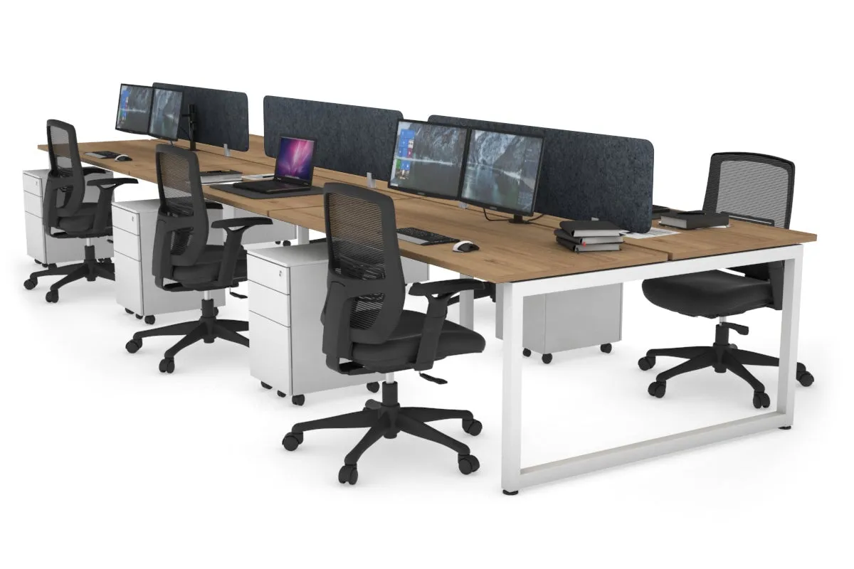 Quadro Loop Legs 6 Person Office Workstation [1800L x 700W]