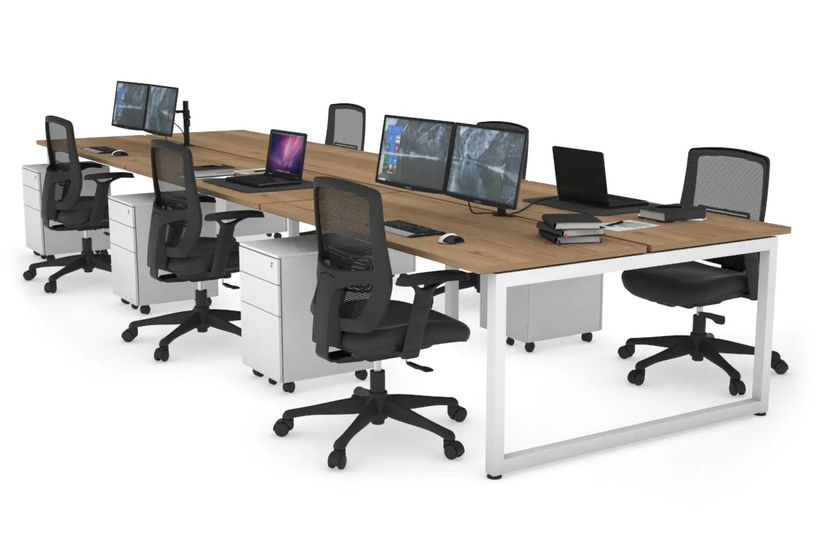 Quadro Loop Legs 6 Person Office Workstation [1800L x 700W]