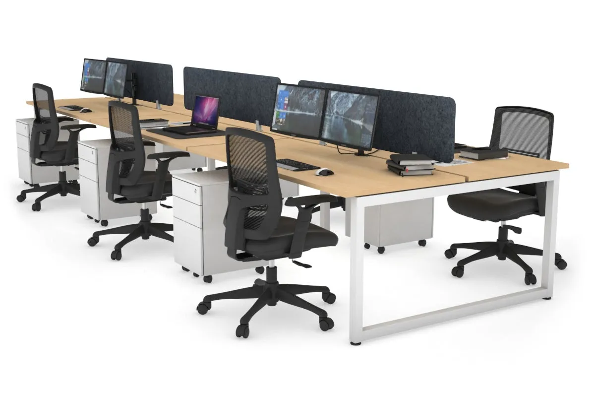 Quadro Loop Legs 6 Person Office Workstation [1800L x 700W]