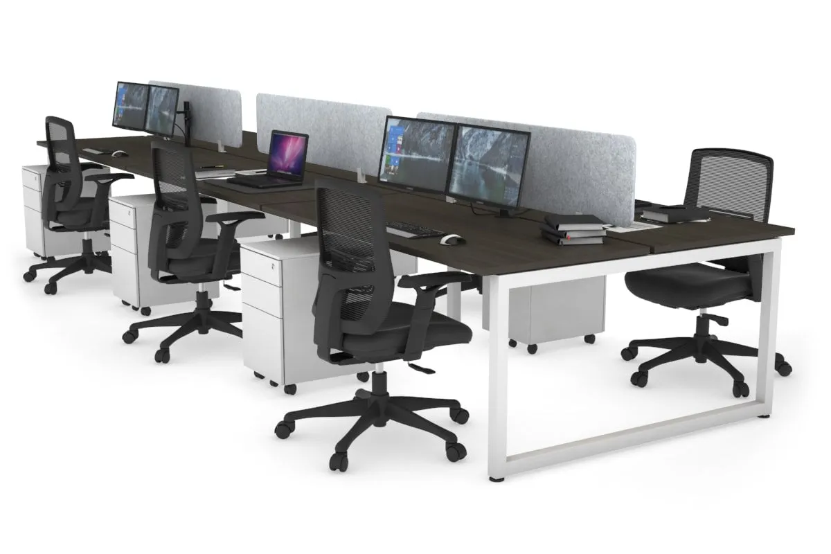 Quadro Loop Legs 6 Person Office Workstation [1800L x 700W]