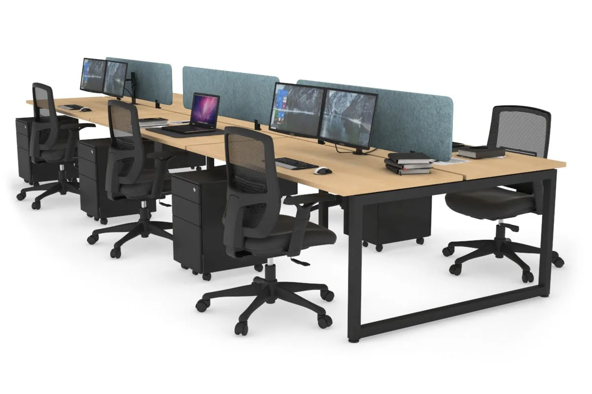 Quadro Loop Legs 6 Person Office Workstation [1800L x 700W]