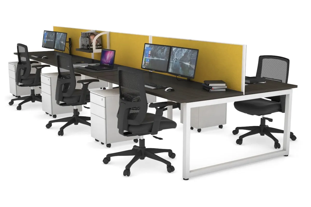 Quadro Loop Legs 6 Person Office Workstation [1800L x 700W]