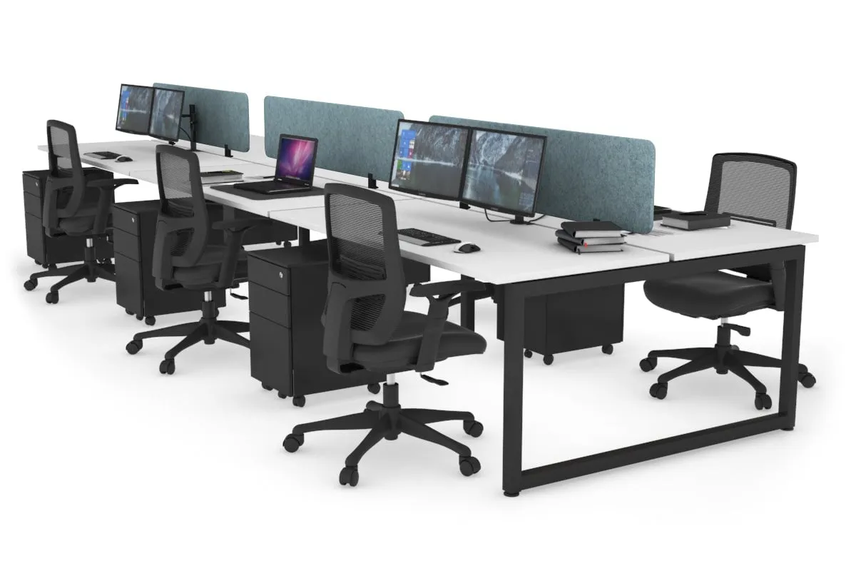 Quadro Loop Legs 6 Person Office Workstation [1800L x 700W]