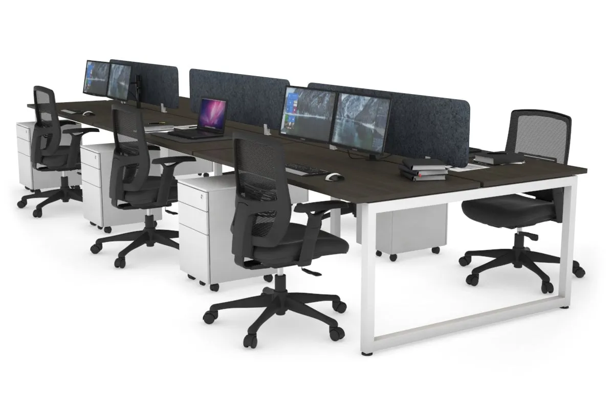 Quadro Loop Legs 6 Person Office Workstation [1800L x 700W]