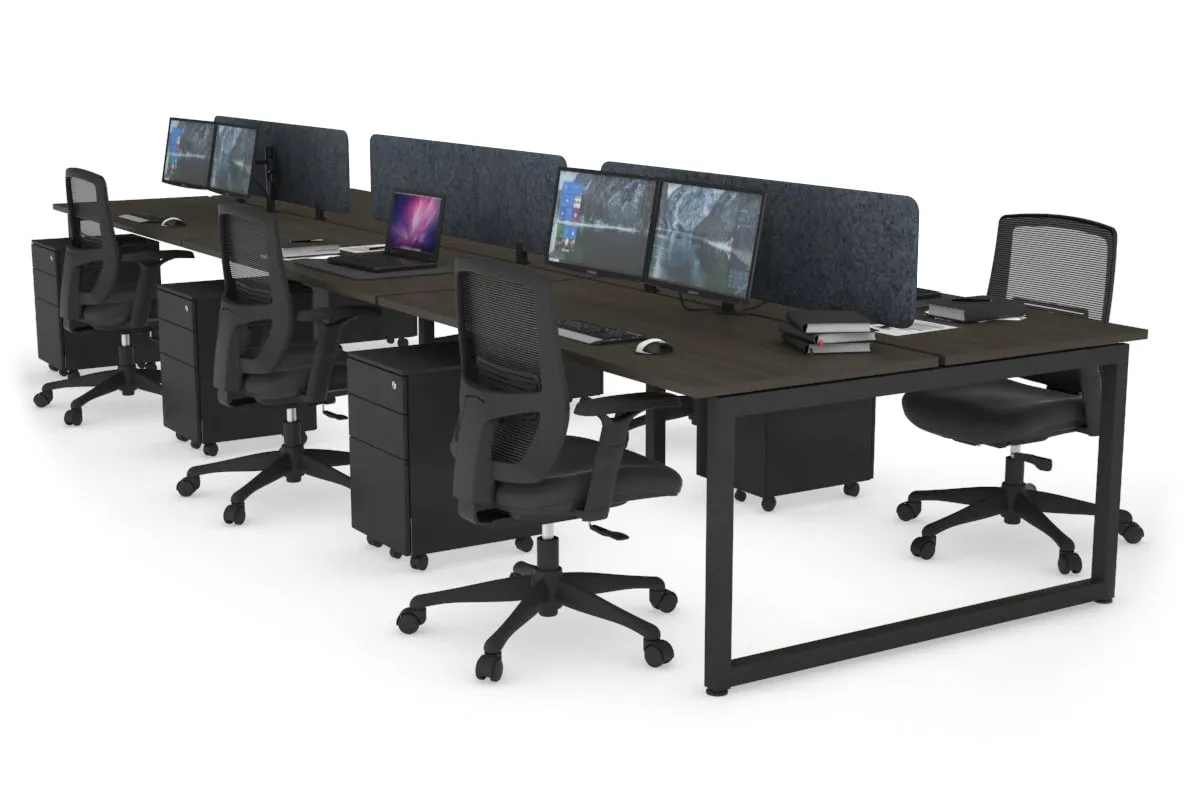 Quadro Loop Legs 6 Person Office Workstation [1800L x 700W]