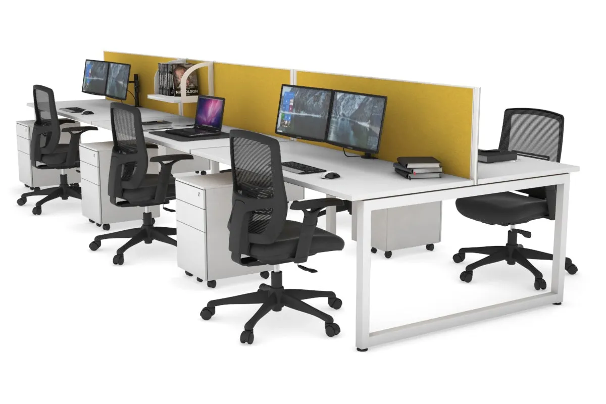 Quadro Loop Legs 6 Person Office Workstation [1800L x 700W]