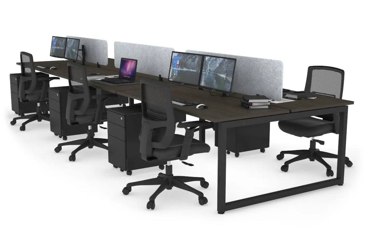 Quadro Loop Legs 6 Person Office Workstation [1800L x 700W]