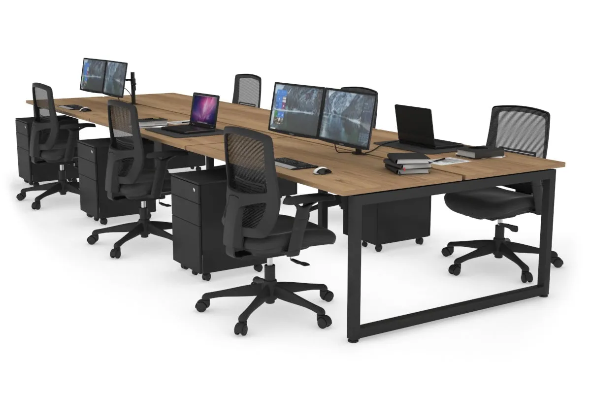 Quadro Loop Legs 6 Person Office Workstation [1800L x 700W]