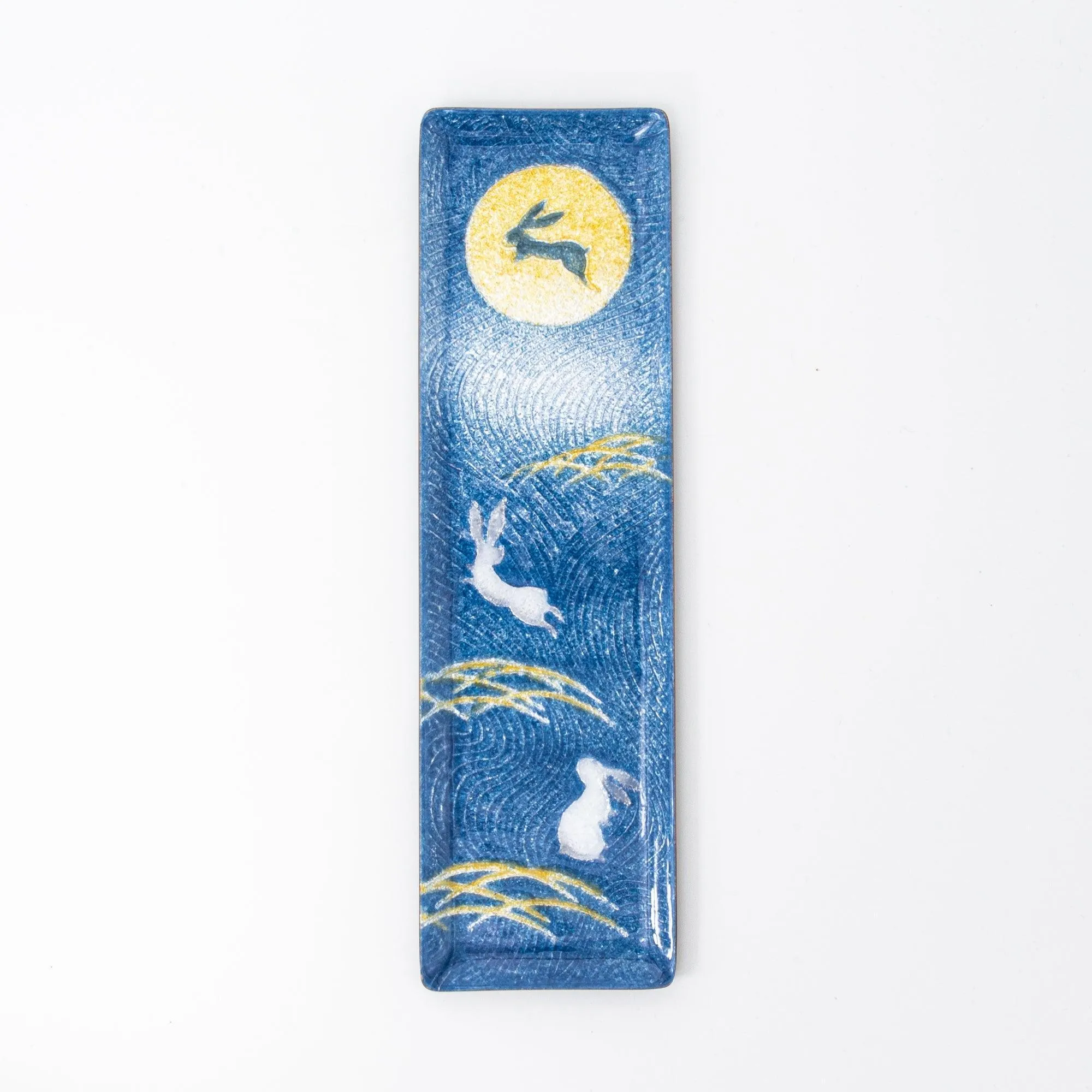 Rabbit Under Moon Shippo Ware Slim Pen Tray