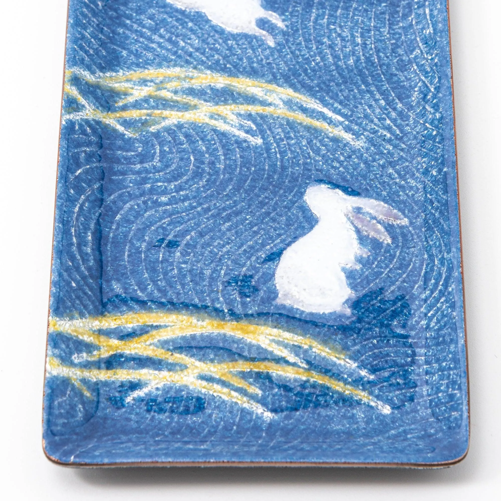 Rabbit Under Moon Shippo Ware Slim Pen Tray