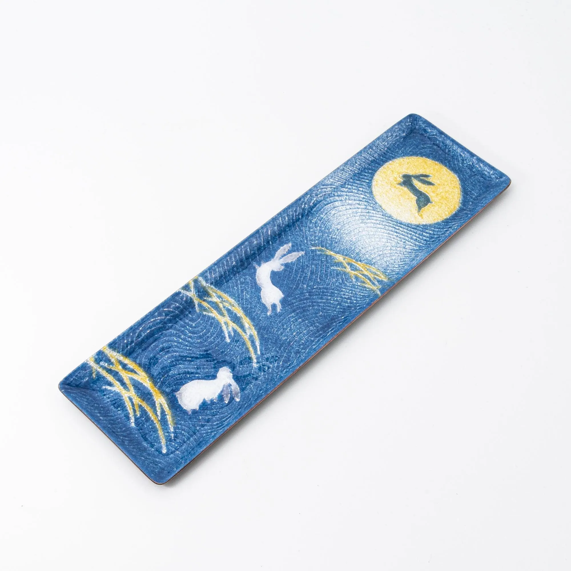 Rabbit Under Moon Shippo Ware Slim Pen Tray