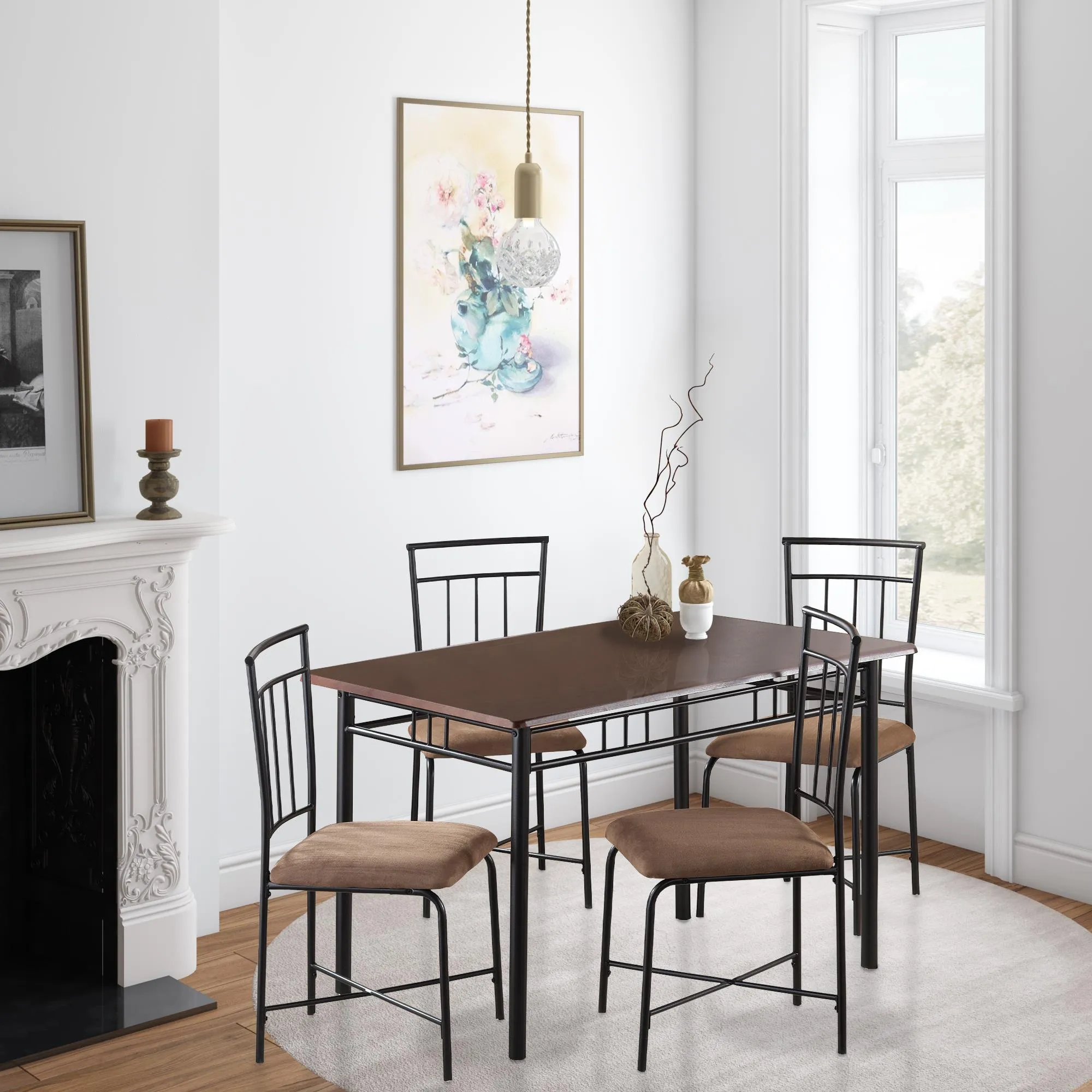 Roosevelt 5-Piece Wood & Metal Dining Set