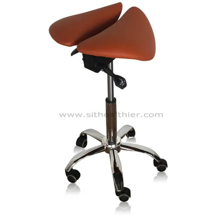 Saddle Style Split Seat Ergonomic Saddle Chair or Stool