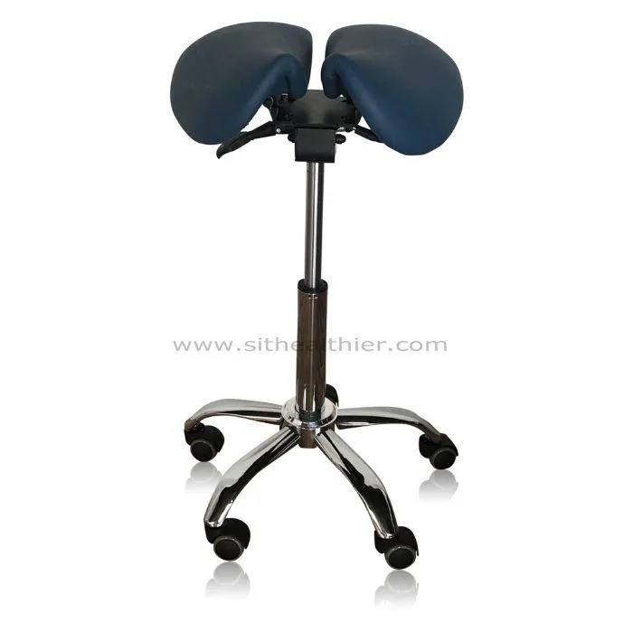 Saddle Style Split Seat Ergonomic Saddle Stool [Queen Blue]