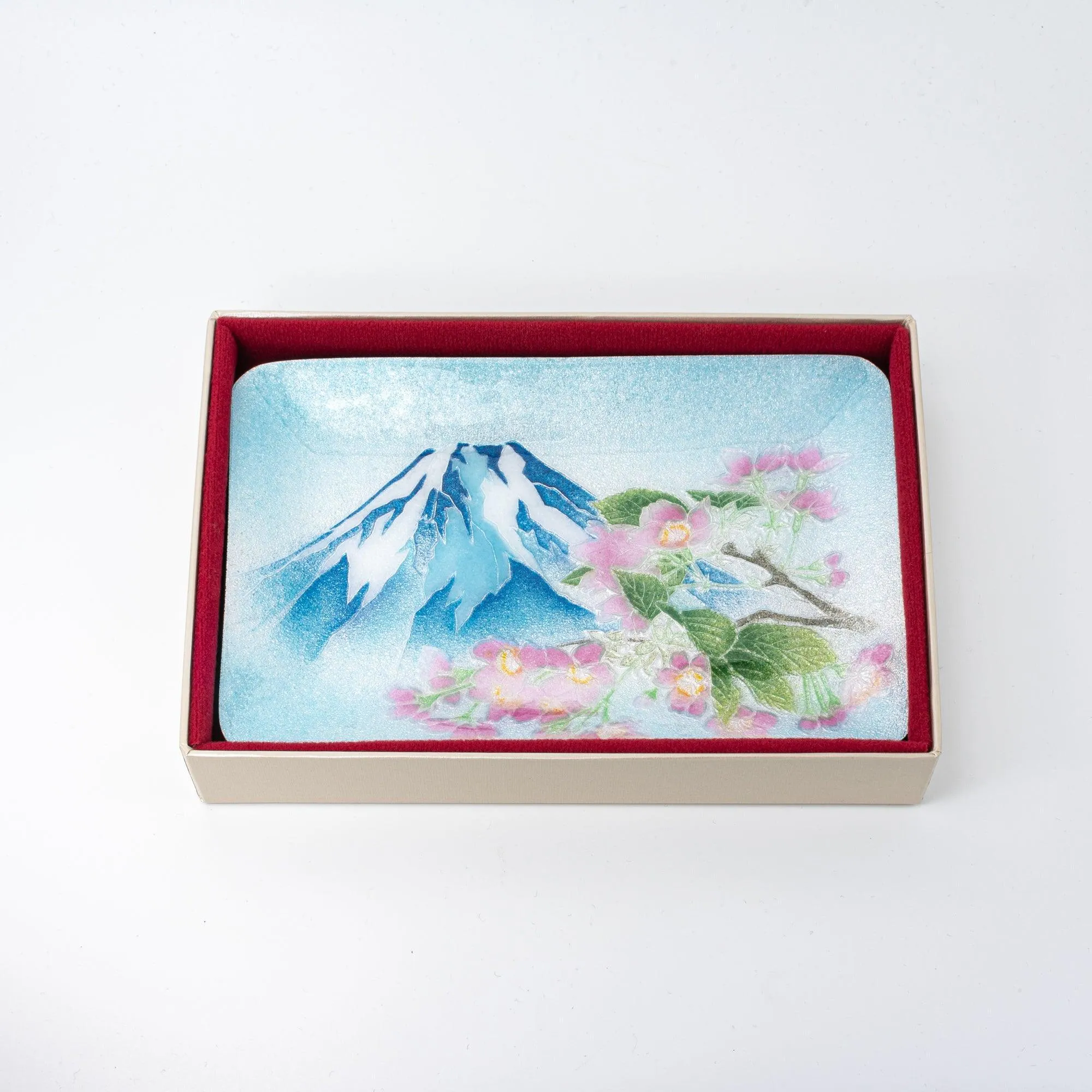 Sakura and Fuji Shippo Ware Large Pen Tray