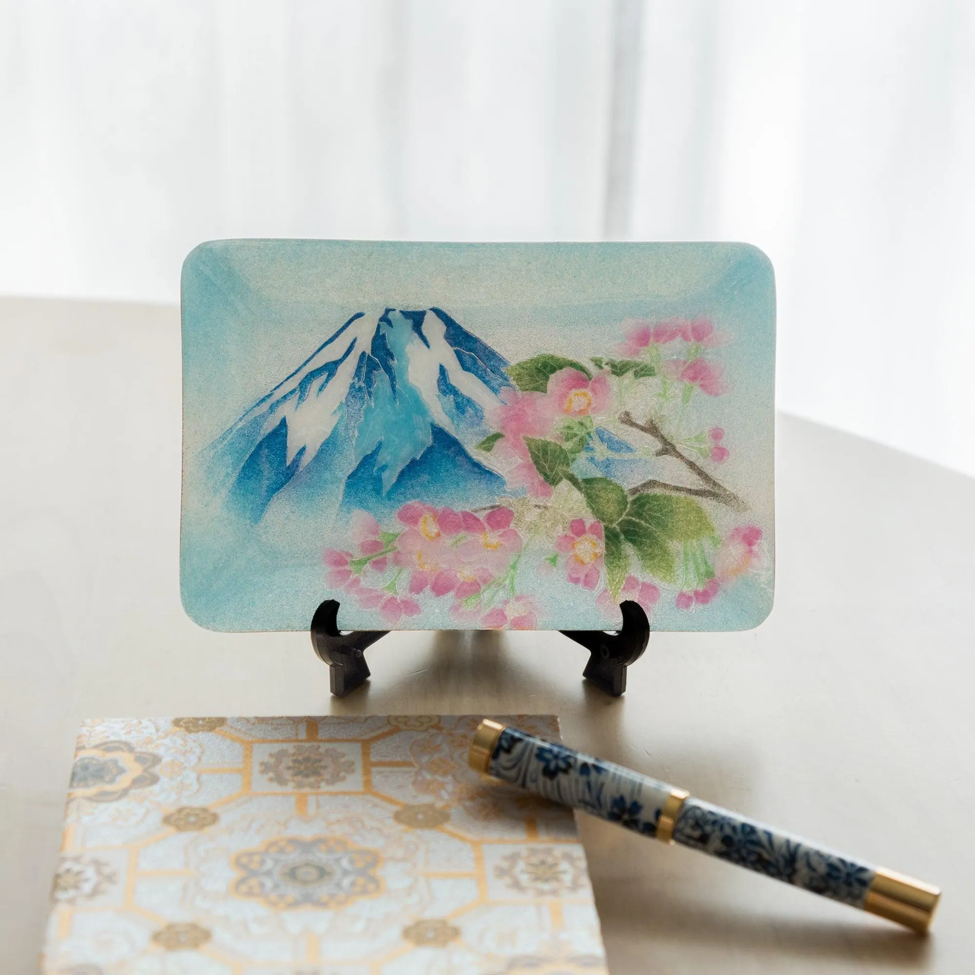 Sakura and Fuji Shippo Ware Large Pen Tray