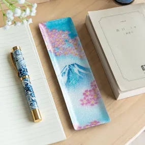 Sakura and Fuji Shippo Ware Slim Pen Tray